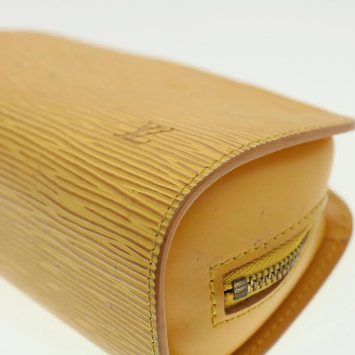 LOUIS VUITTON Epi Dauphine PM Pouch Yellow M48449 LV Auth 33752