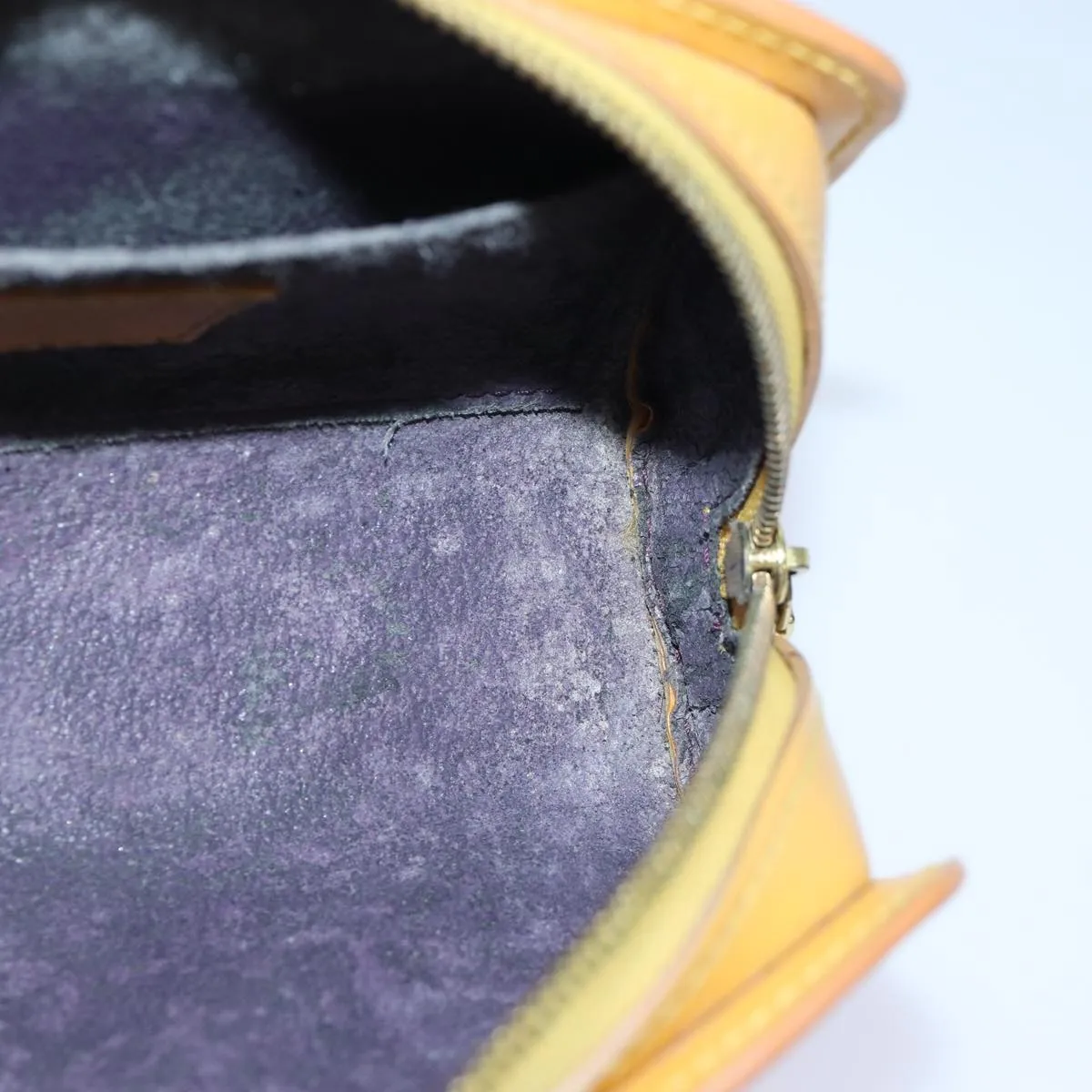 LOUIS VUITTON Epi Dauphine PM Pouch Yellow M48449 LV Auth 87732
