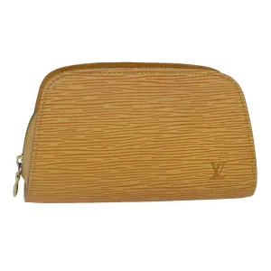 LOUIS VUITTON Epi Dauphine PM Pouch Yellow M48449 LV Auth 87732