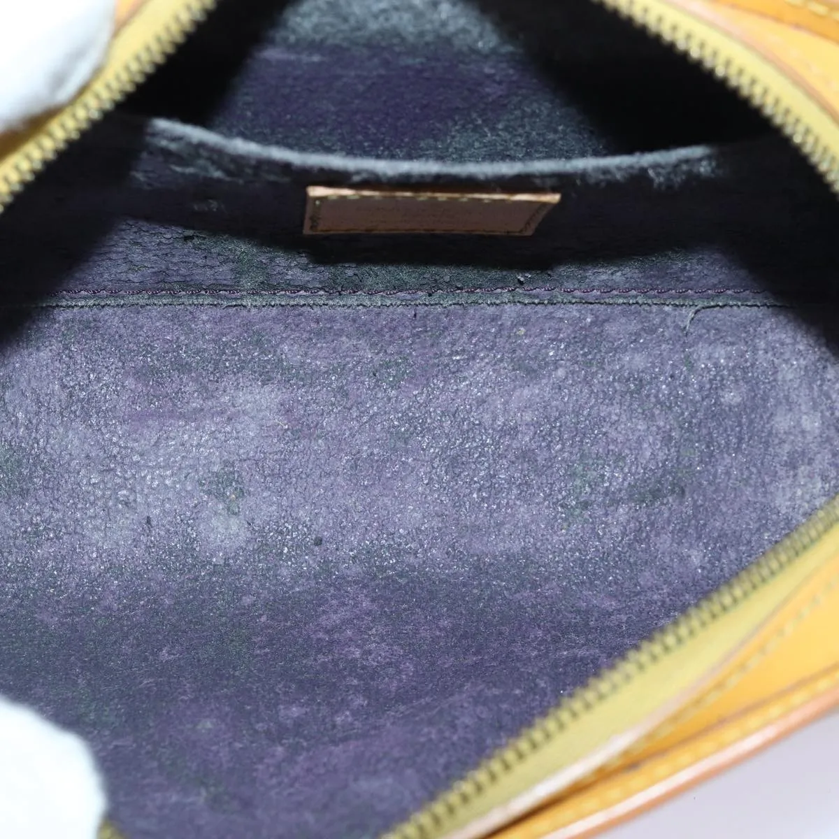 LOUIS VUITTON Epi Dauphine PM Pouch Yellow M48449 LV Auth 87732