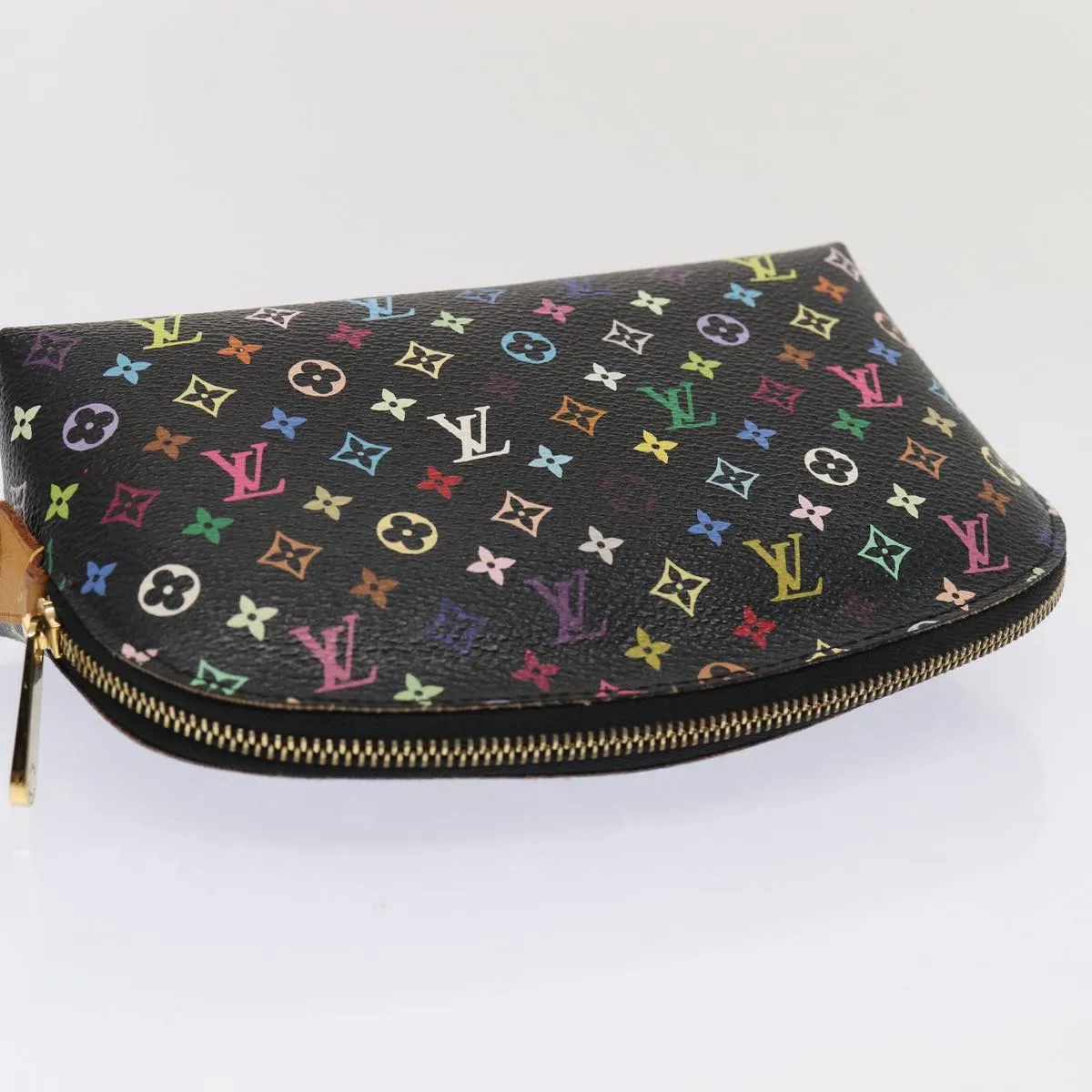 LOUIS VUITTON Monogram Multicolor Pochette Cosmetic Pouch M47355 LV Auth 82594