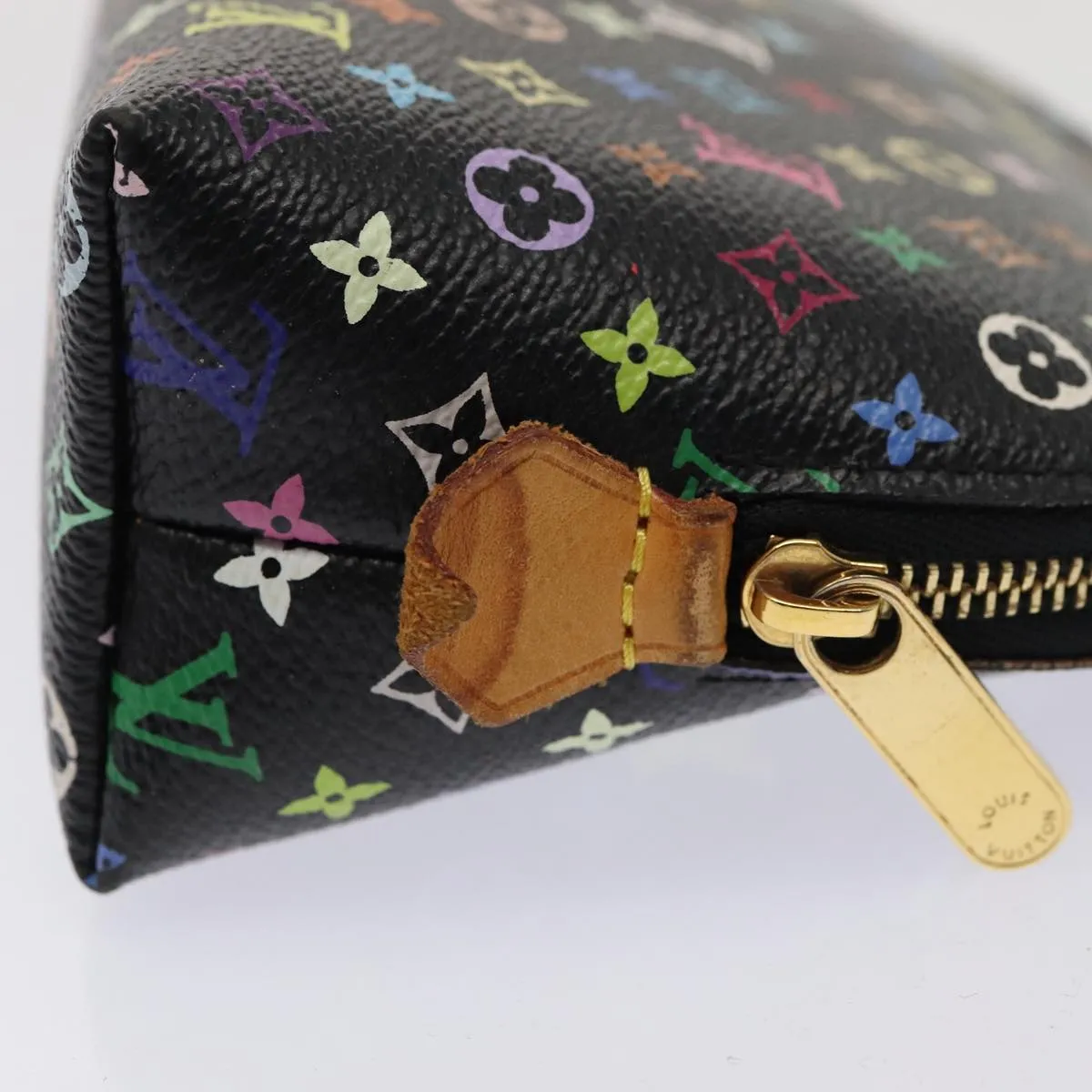 LOUIS VUITTON Monogram Multicolor Pochette Cosmetic Pouch M47355 LV Auth 82594