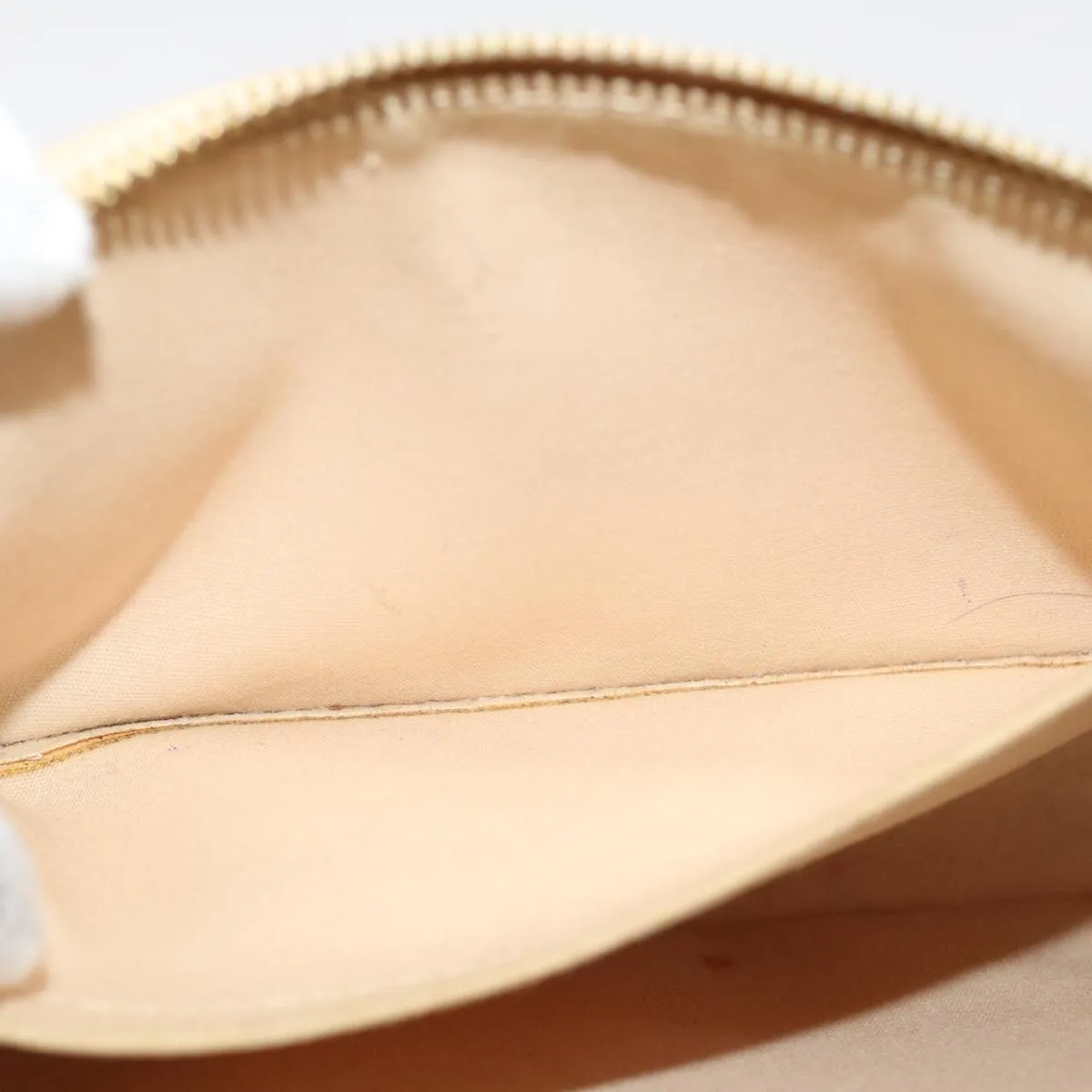 LOUIS VUITTON Vernis Pochette Accessoires Pouch Rose Velours M91575 Auth 36948