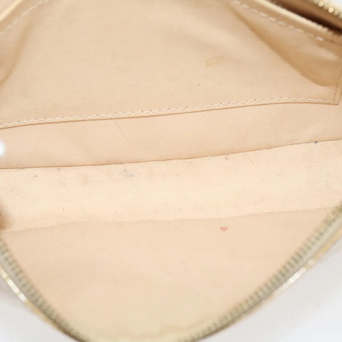 LOUIS VUITTON Vernis Pochette Accessoires Pouch Rose Velours M91575 Auth 36948