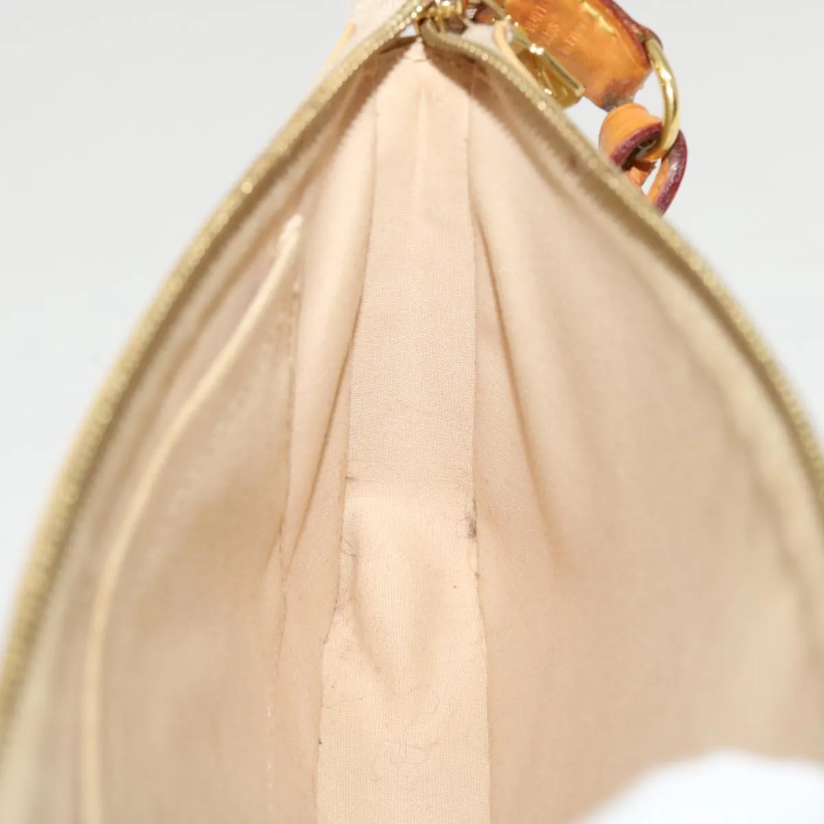 LOUIS VUITTON Vernis Pochette Accessoires Pouch Rose Velours M91575 Auth 36948