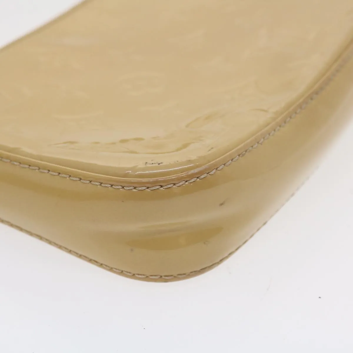 LOUIS VUITTON Vernis Pochette Accessoires Pouch Rose Velours M91575 Auth 36948