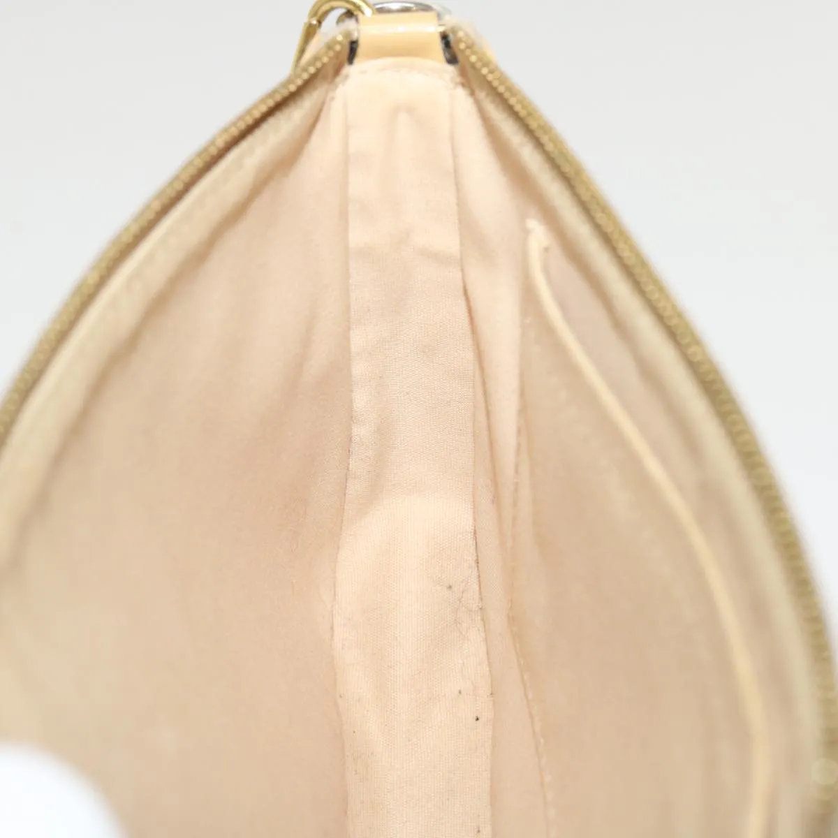 LOUIS VUITTON Vernis Pochette Accessoires Pouch Rose Velours M91575 Auth 36948