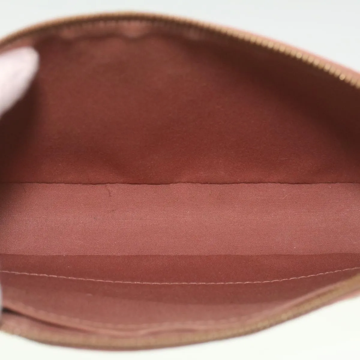 LOUIS VUITTON Vernis Pochette Accessoires Pouch Rose Velours M91575 Auth 37888