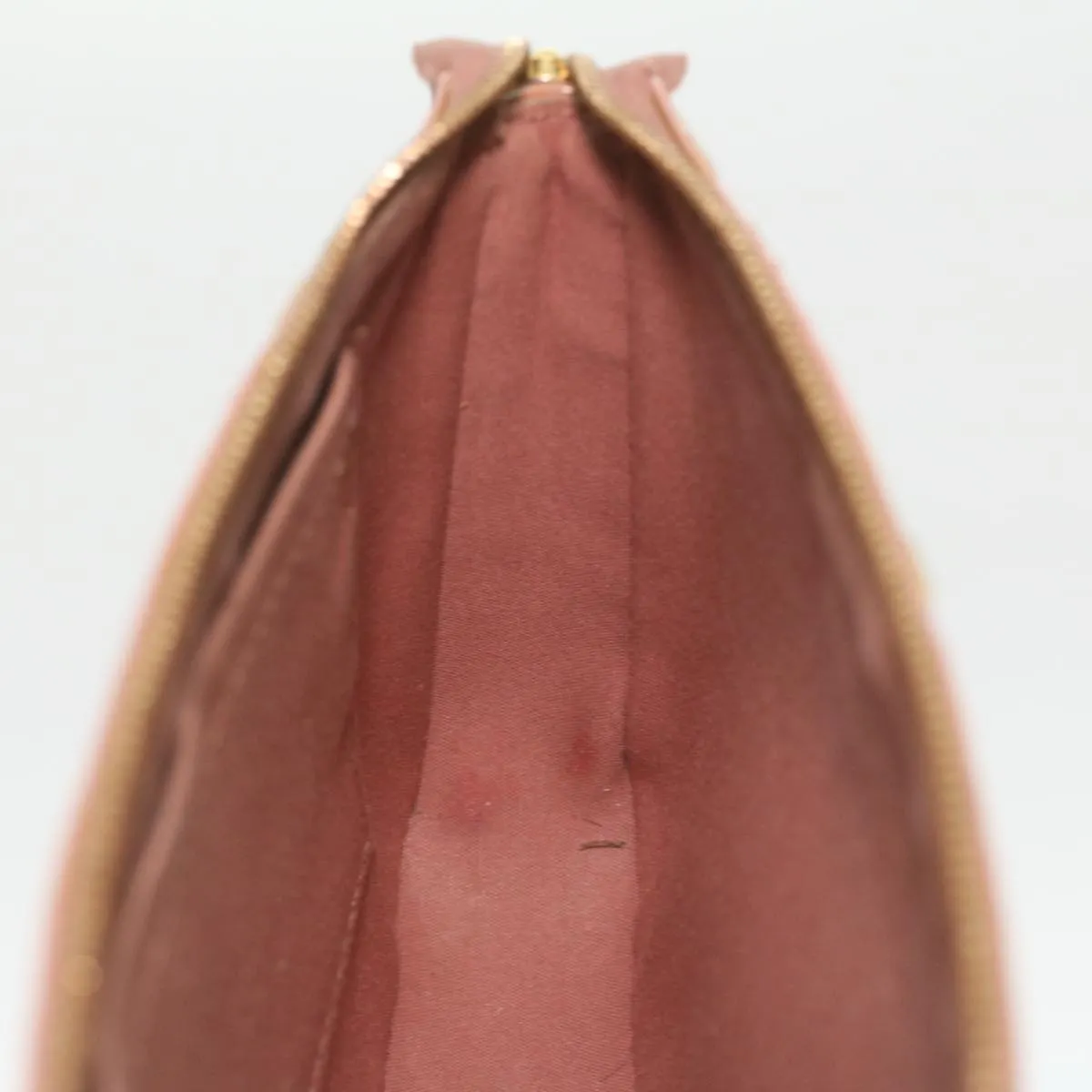 LOUIS VUITTON Vernis Pochette Accessoires Pouch Rose Velours M91575 Auth 37888