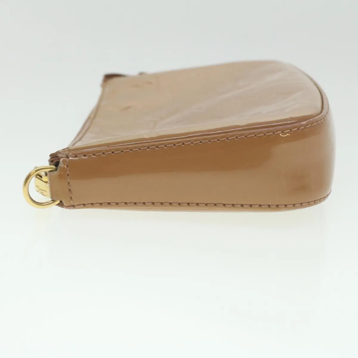 LOUIS VUITTON Vernis Pochette Accessoires Pouch Rose Velours M91575 Auth 37888