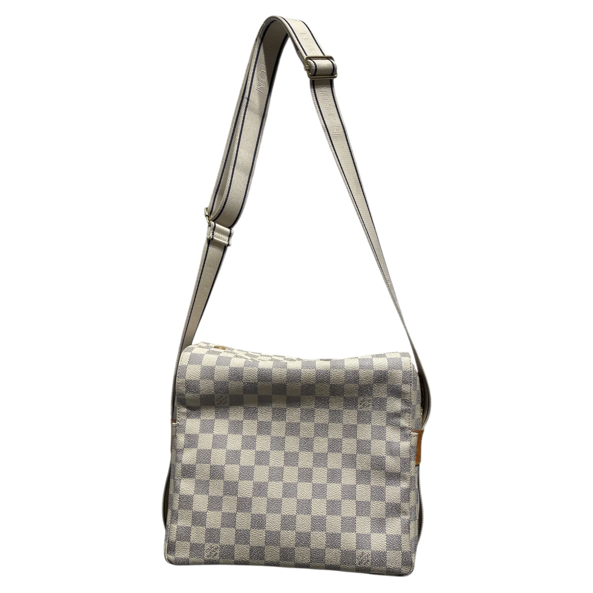 LOUIS VUITTON/Bag/Leather/WHT/Damier azur messenger bag