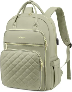 LOVEVOOK Laptop Backpack for Women, Water Resistant Travel Work Backpacks Purse College Business Teacher Nurse Computer bag with USB Charging Port