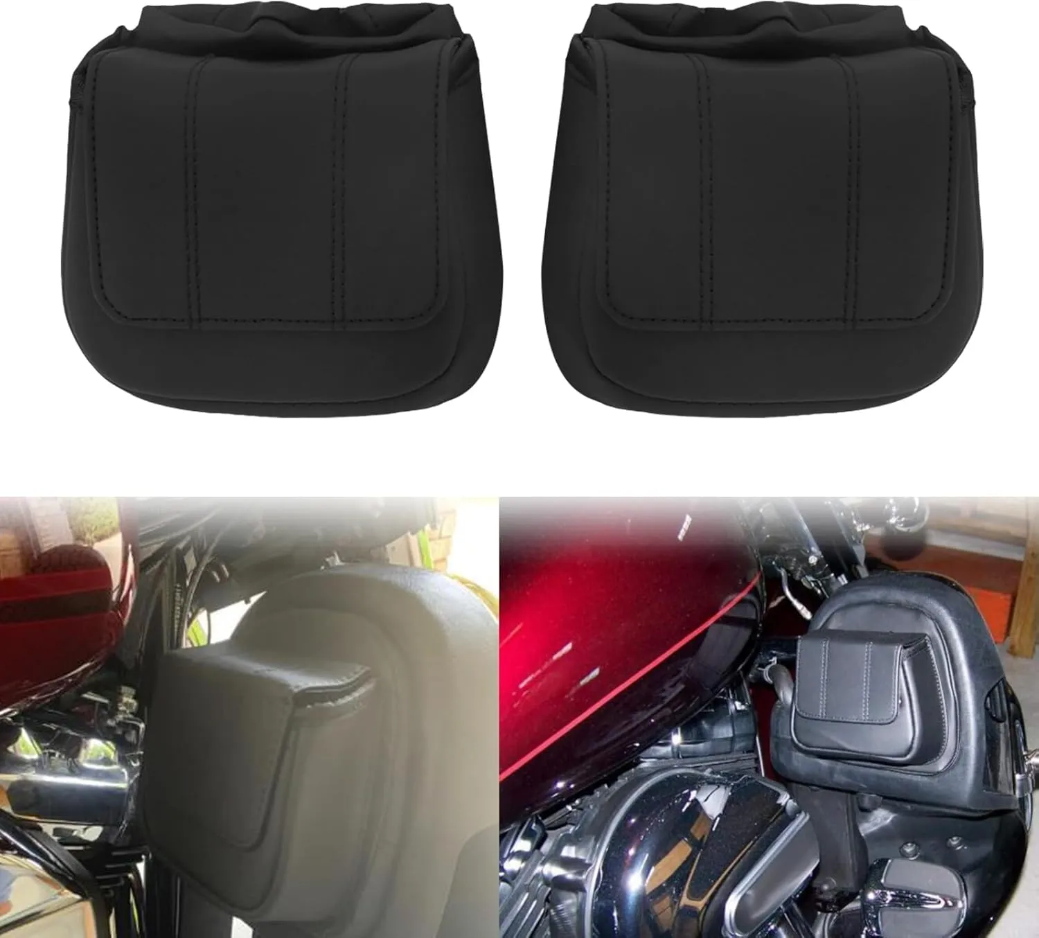 Lower Fairing Panels Storage Pouches Fairing Lower Tool Bags Fit for Harley Touring Road Glide Street Glide Trike Tri Glide 2014-2024