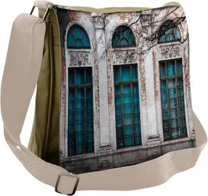 Lunarable Street Messenger Bag, Historic Apartment Windows, Unisex Cross-body