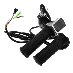 MAGICLULU Electric Bike Throttle Grip with LCD Display Lockable Handlebar Speed Controller for Electric Scooters and Throttle for Enhanced Riding