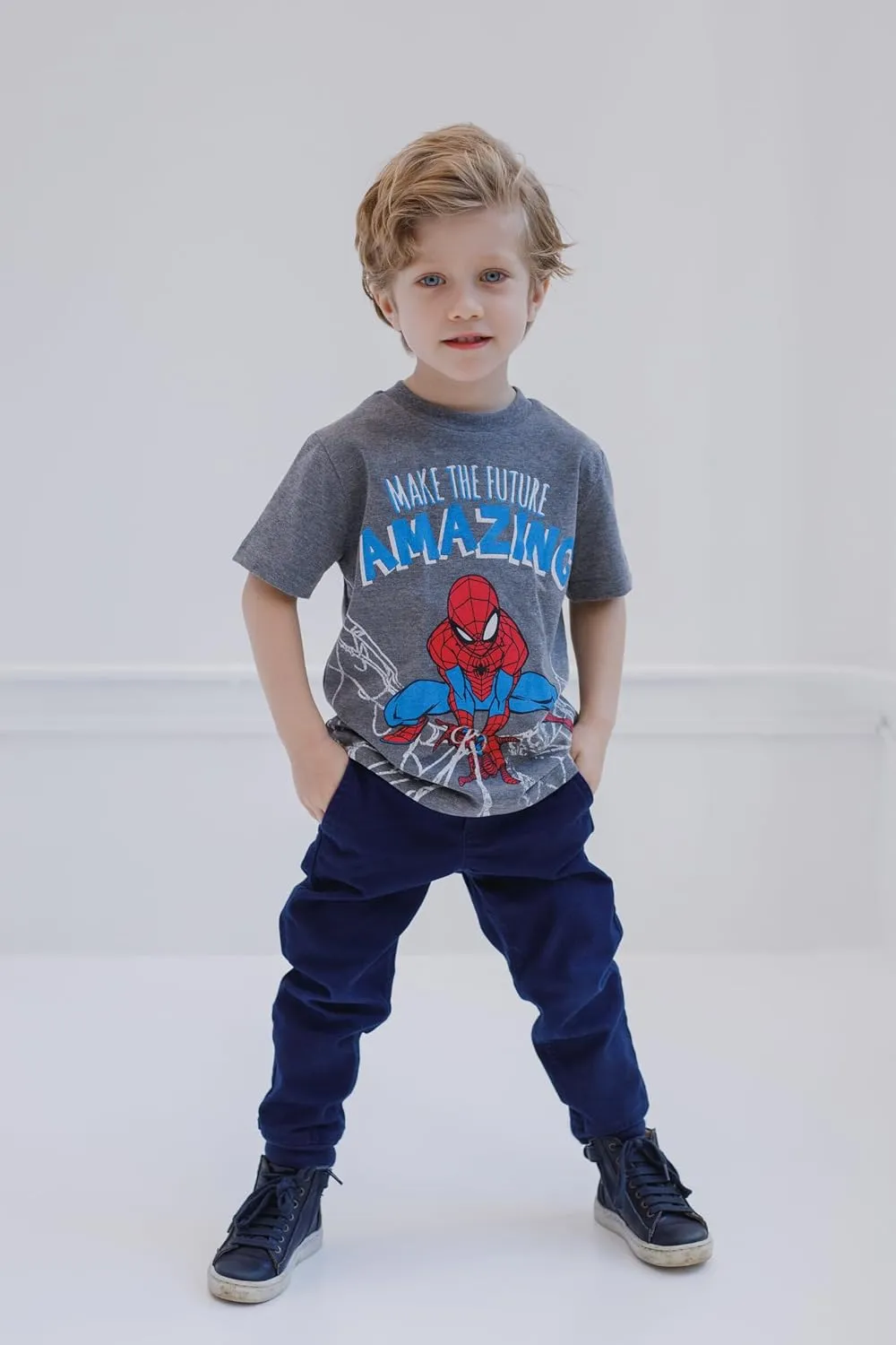 Marvel 2 Pack T-Shirts Toddler to Big Kid Sizes (2T - 18-20)