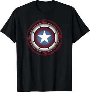 Marvel Avengers Classic Captain America Future Mech Shield T-Shirt