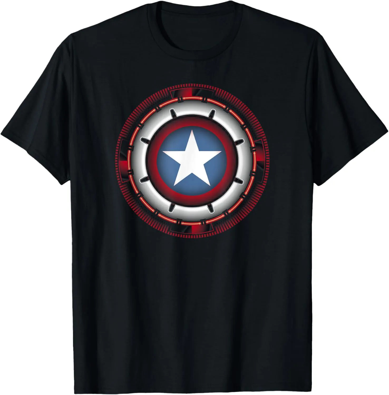 Marvel Avengers Classic Captain America Future Mech Shield T-Shirt