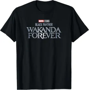 Marvel Black Panther: Wakanda Forever Detailed Movie Logo T-Shirt