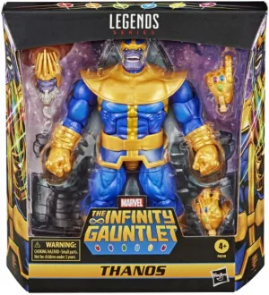 Marvel Hasbro Legends Series 6-inch Collectible Action Figure Thanos Toy, Premium Design and 3 Accessories, Blue