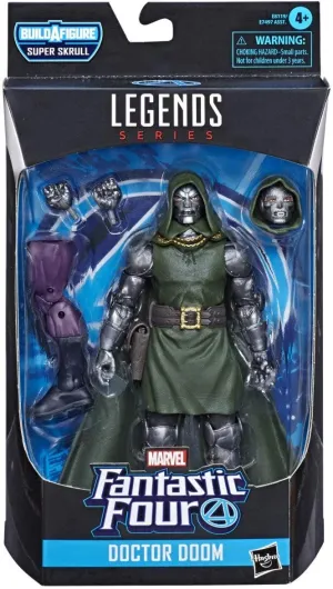 Marvel Legends Series Fantastic Four 6" Collectible Action Figure Doctor Doom Toy, Premium Design, 4 Accessories, 1 Build-A-Figure Part
