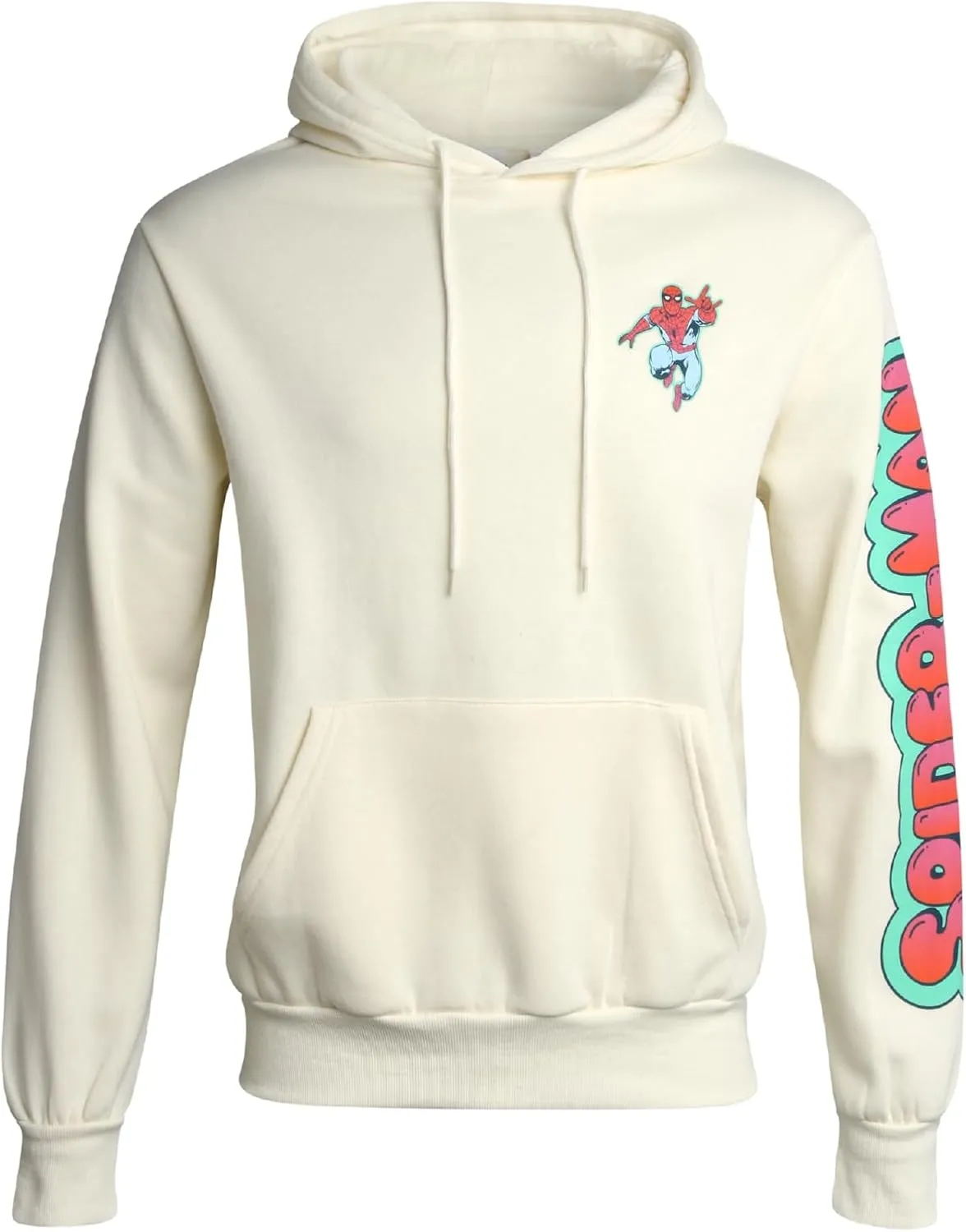 Marvel Men’s Avengers Fleece Hoodie Sweatshirt – Retro Iron Man, Hulk, Captain America, Thor, Spider-Man