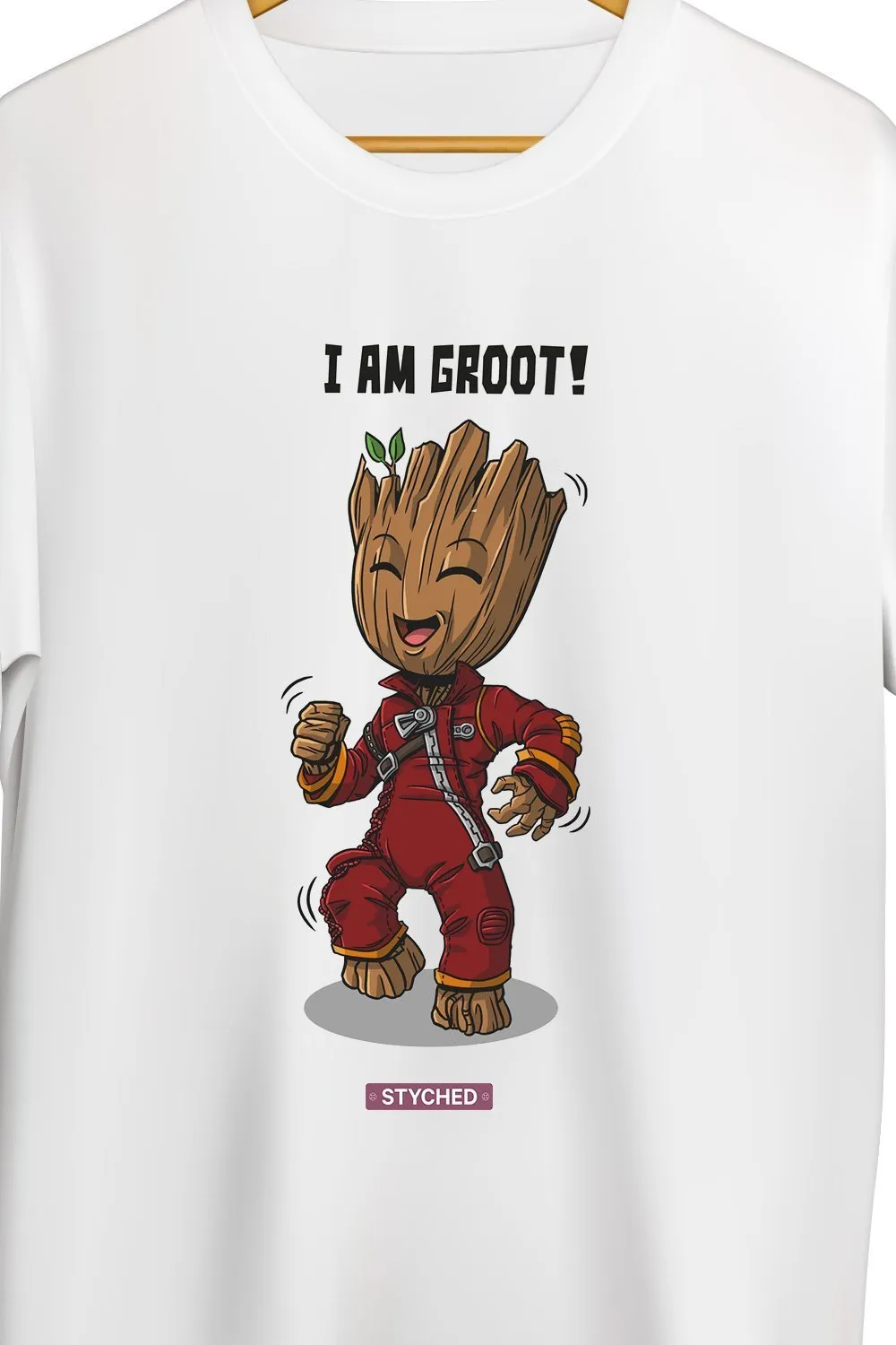 Marvel's Groot - Happy Groot Superhero Fan Tee