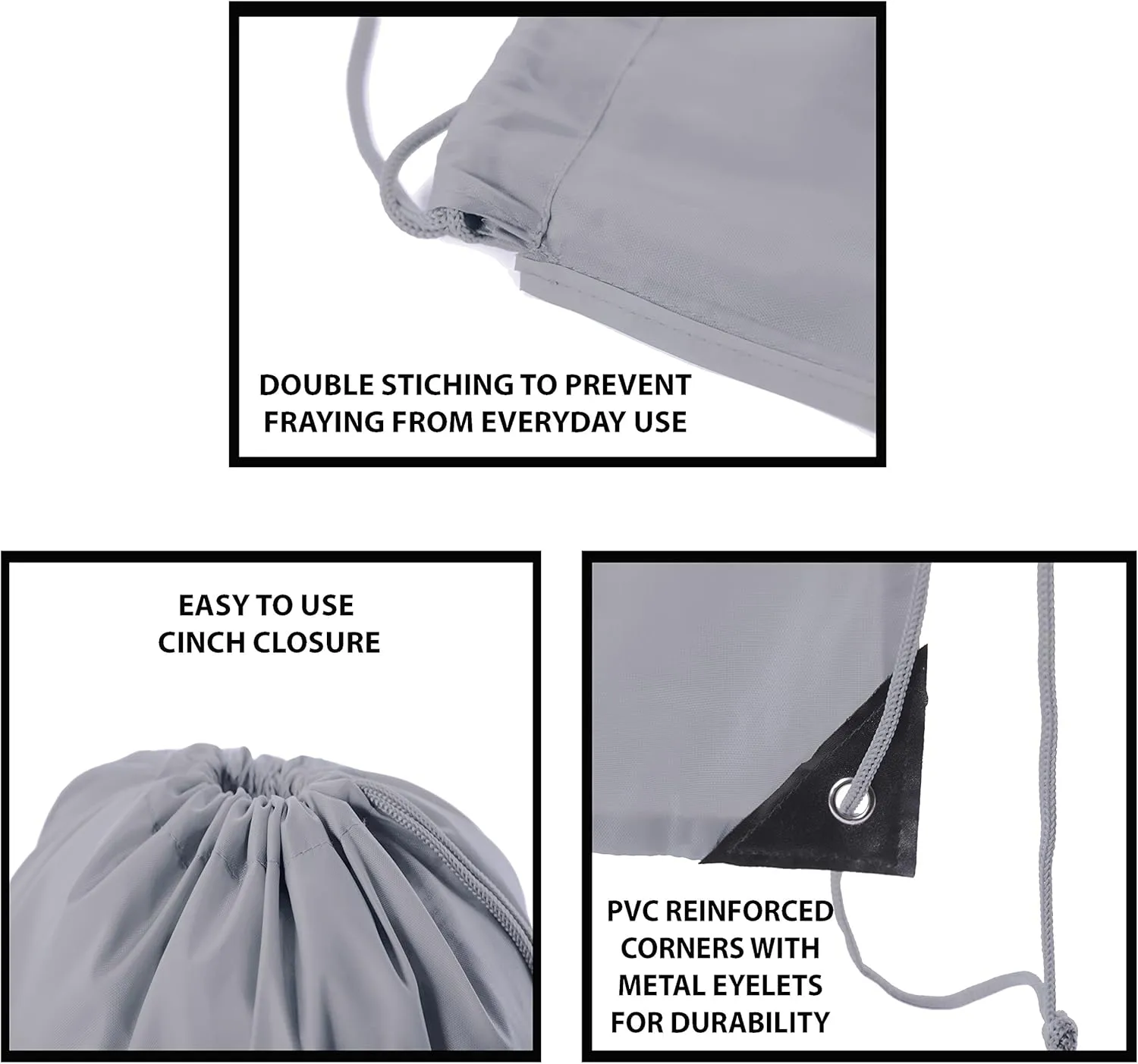 Mato & Hash Drawstring Bulk Bags Cinch Sacks Backpack Pull String Bags | 15 Colors | 1PK-100PK Available