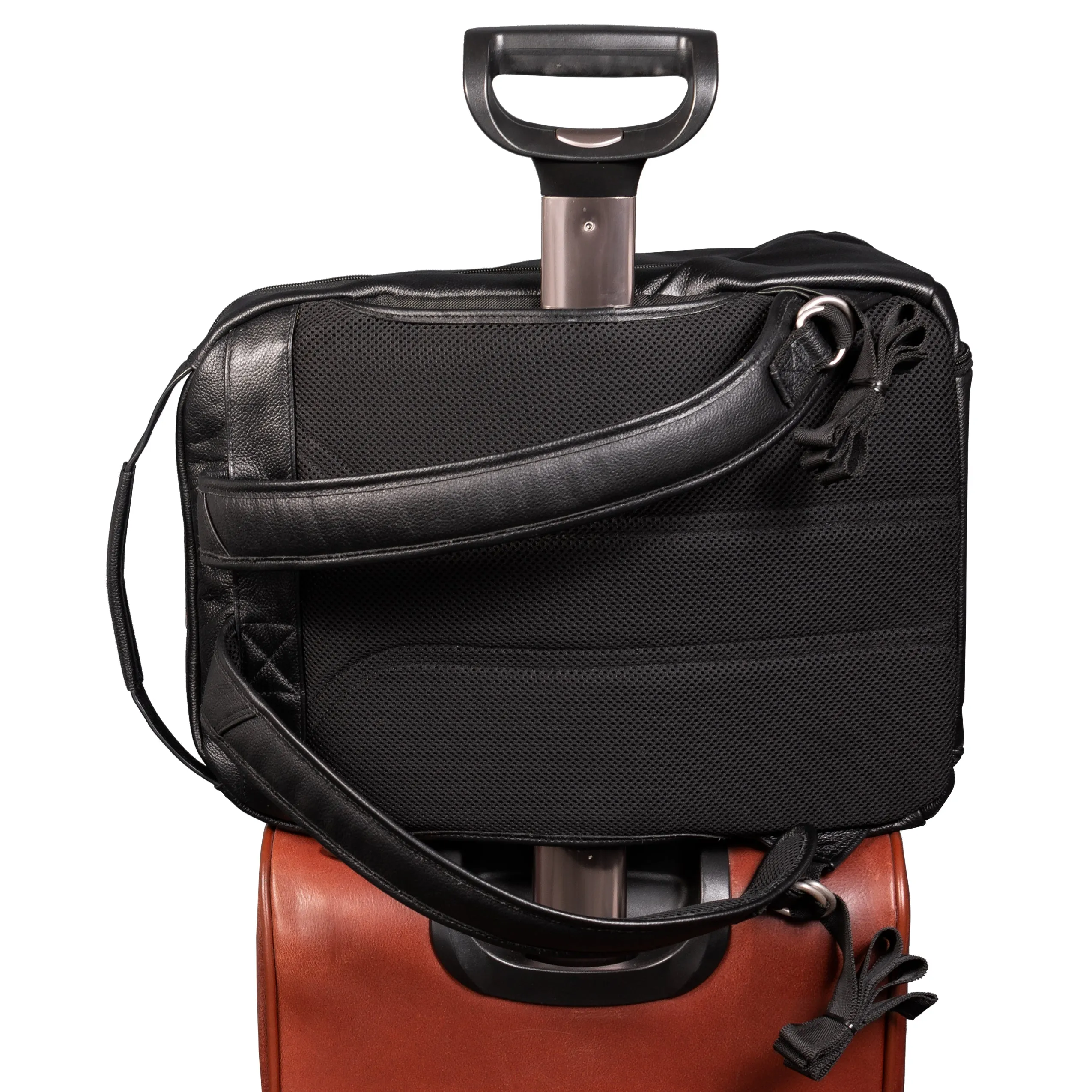 McKlein USA South Shore 17" Leather Carry-All Laptop & Tablet Overnight Backpack
