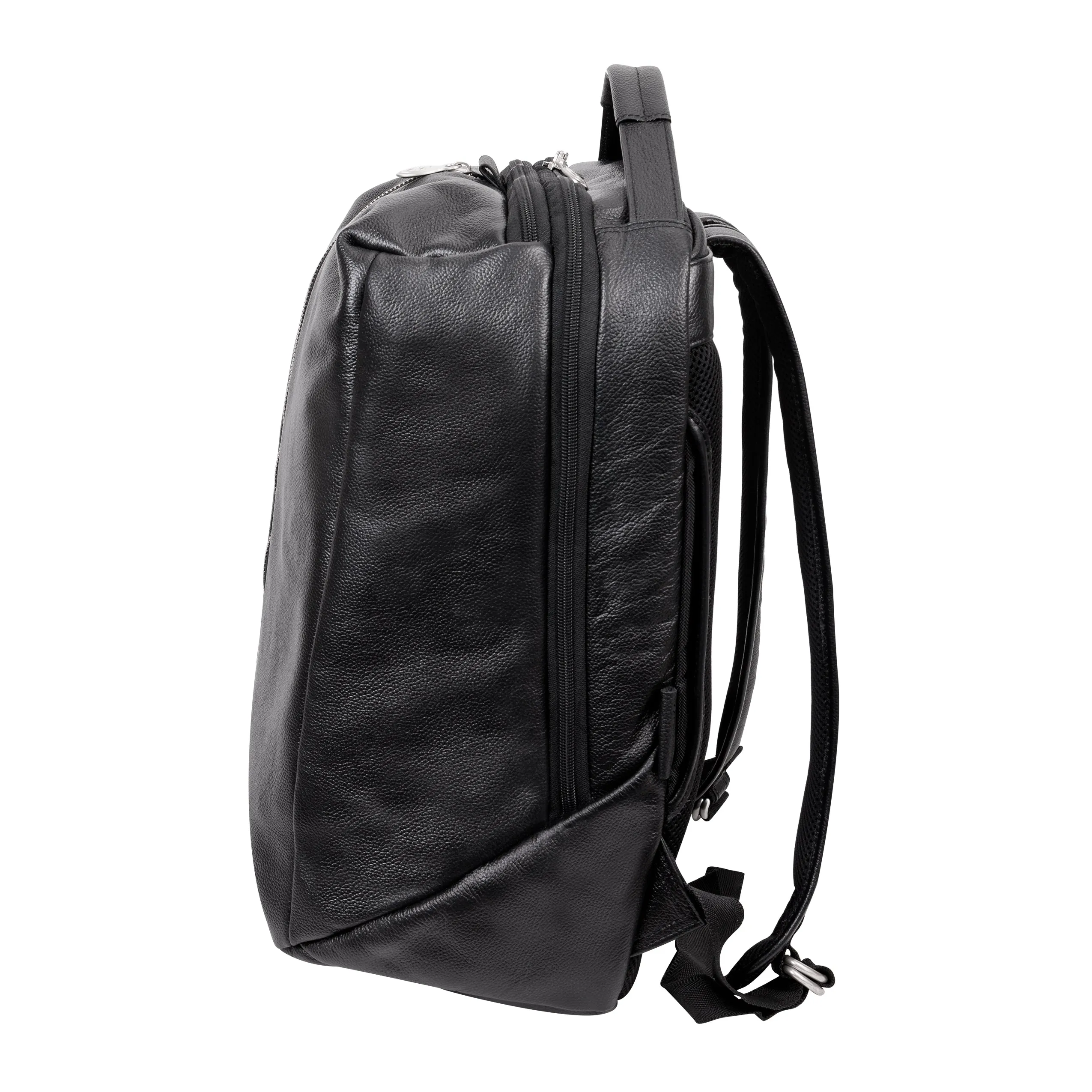 McKlein USA South Shore 17" Leather Carry-All Laptop & Tablet Overnight Backpack