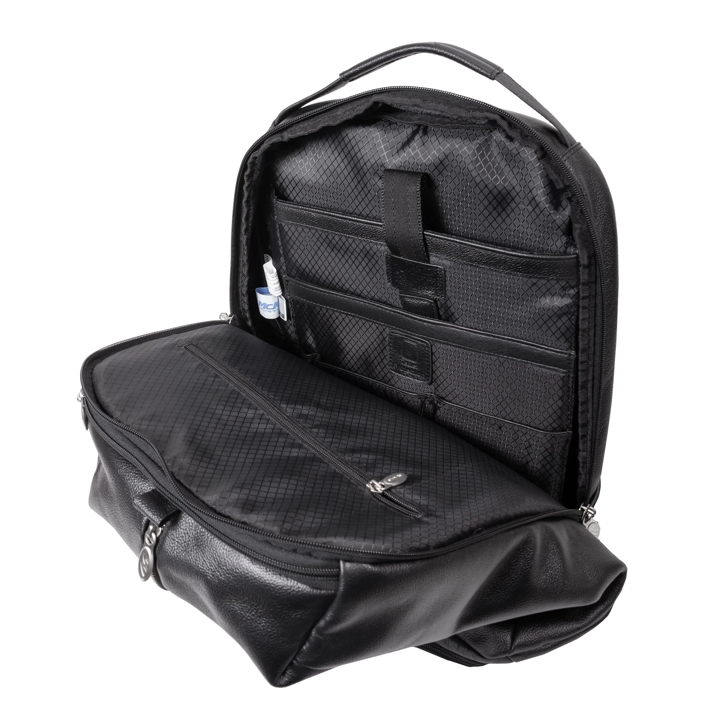 McKlein USA South Shore 17" Leather Carry-All Laptop & Tablet Overnight Backpack