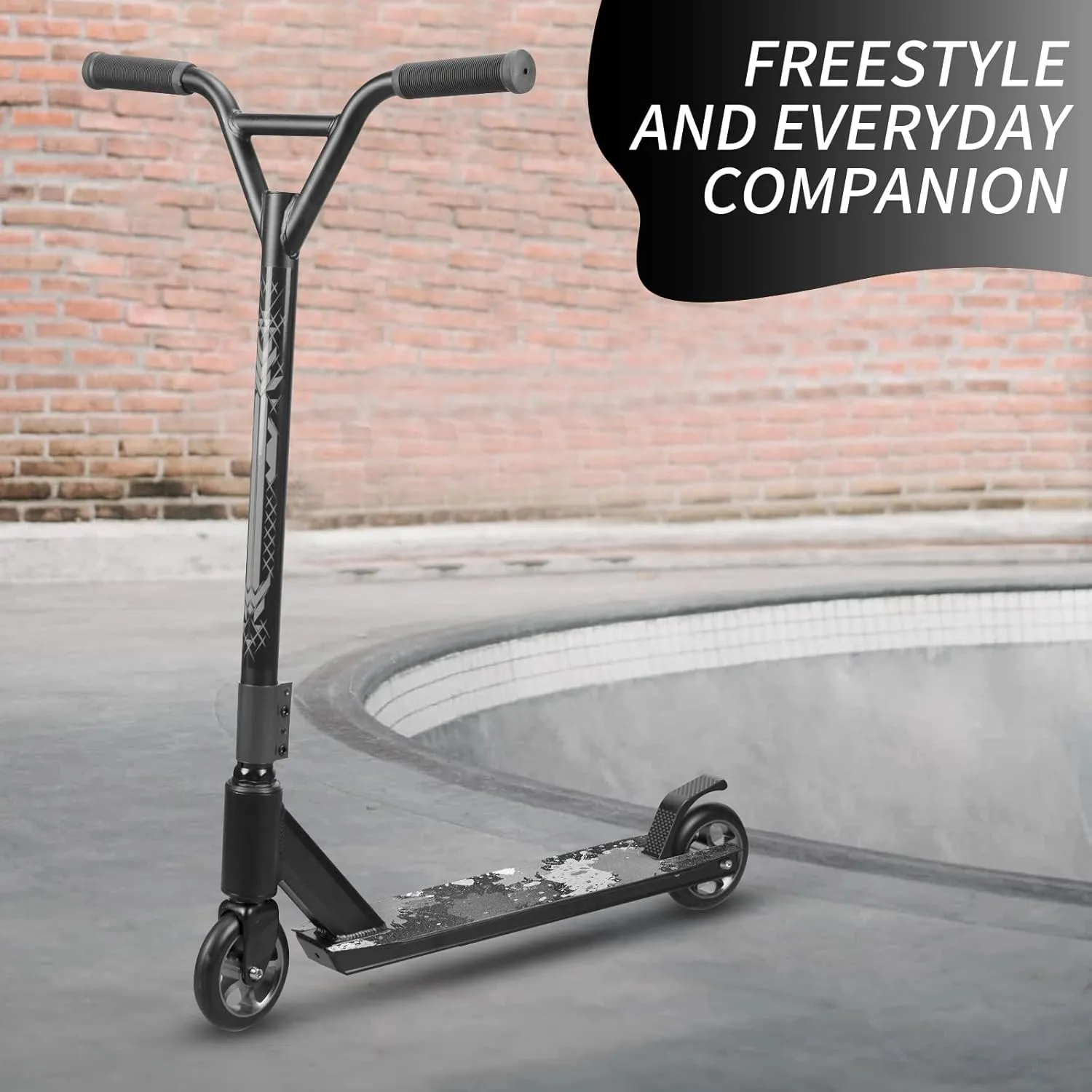 MEE GOO Pro Freestyle Stunt Scooter Trick Scooter Lightweight Alloy Deck Heavy-Duty Frame Bearing up to 220 LB for Intermediate and Beginner Skate Park ABEC-10 Bearings