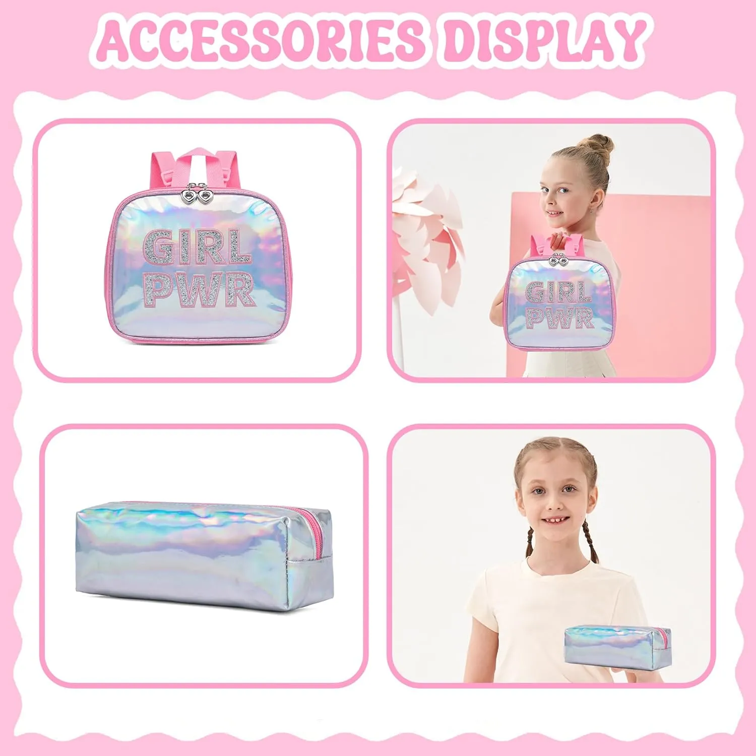 Meetbelify Rolling Backpack for Girls Backpack with Wheels for Elementary Student Kids School Bag with Lunch Box Pencil Case for Girls Ages 6-8 Years Old