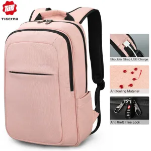 men Mochila Teens Backpacks 15.6inch Laptop Rucksack Recharging Schoolbag Backpack Women for Anti VR-compatible Discounted delivery USB Fashion Tigernu Girl theft