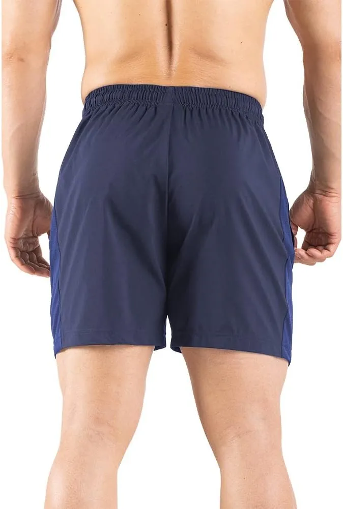 Men's 5" Running Shorts 2 Pack Quick Dry Athletic Workout Gym Shorts with Zipper Pockets