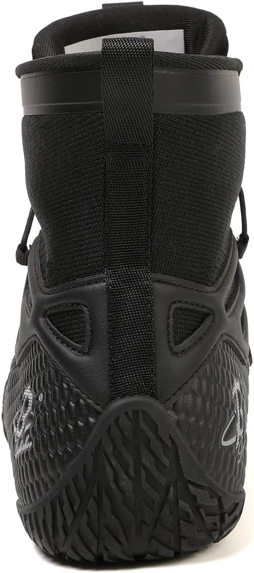 Men’s Boxing Shoes Lightweight High-Top Training Shoes with Drawstring – Supportive Gym Footwear for Fighters