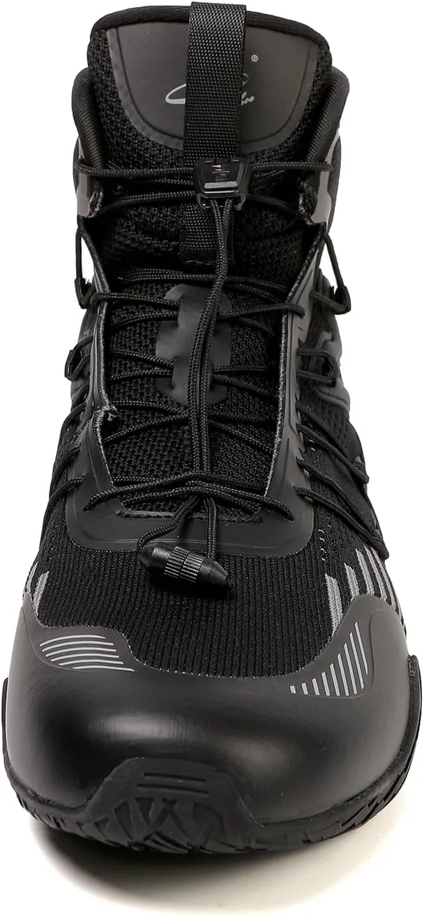 Men’s Boxing Shoes Lightweight High-Top Training Shoes with Drawstring – Supportive Gym Footwear for Fighters