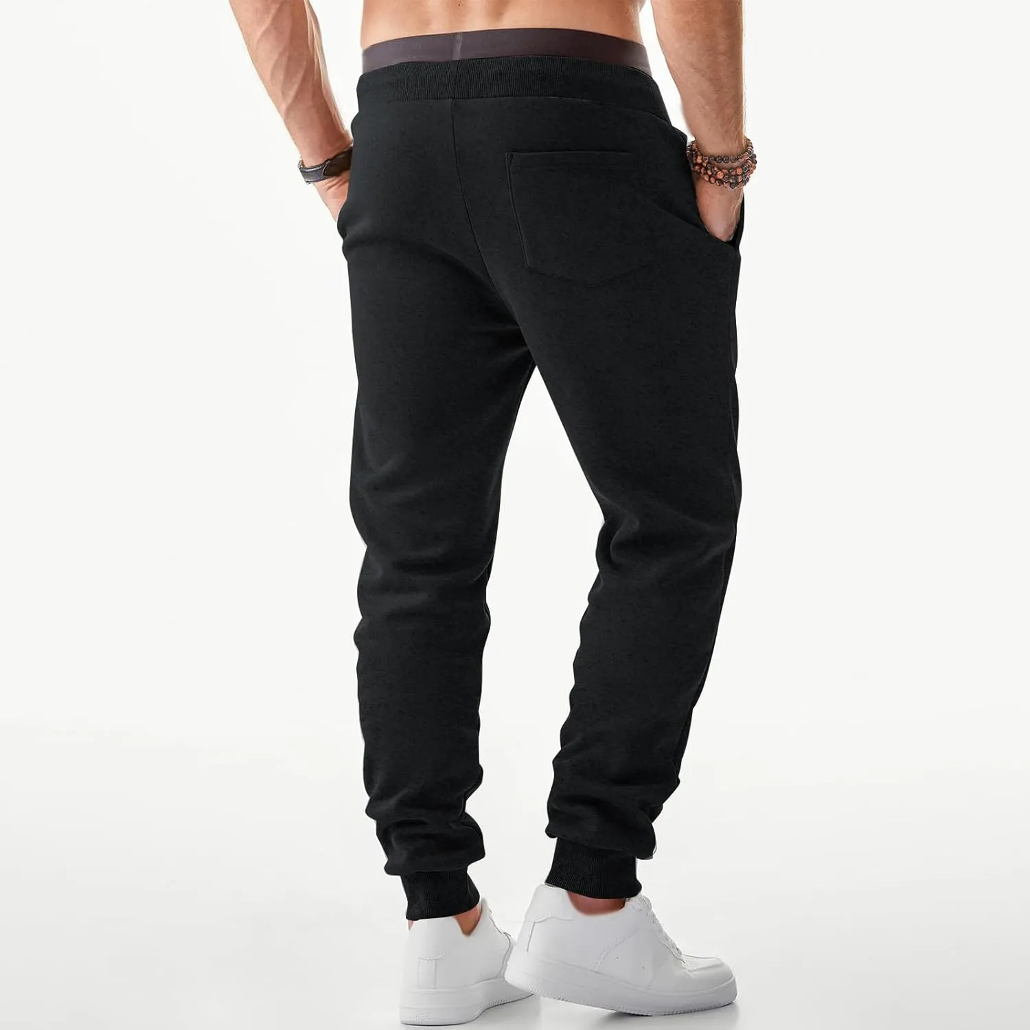 Mens Jogger Pants Athletic Sport Training Drawstring Sweatpants with Pocket Elastic Waist Running Gym Pants