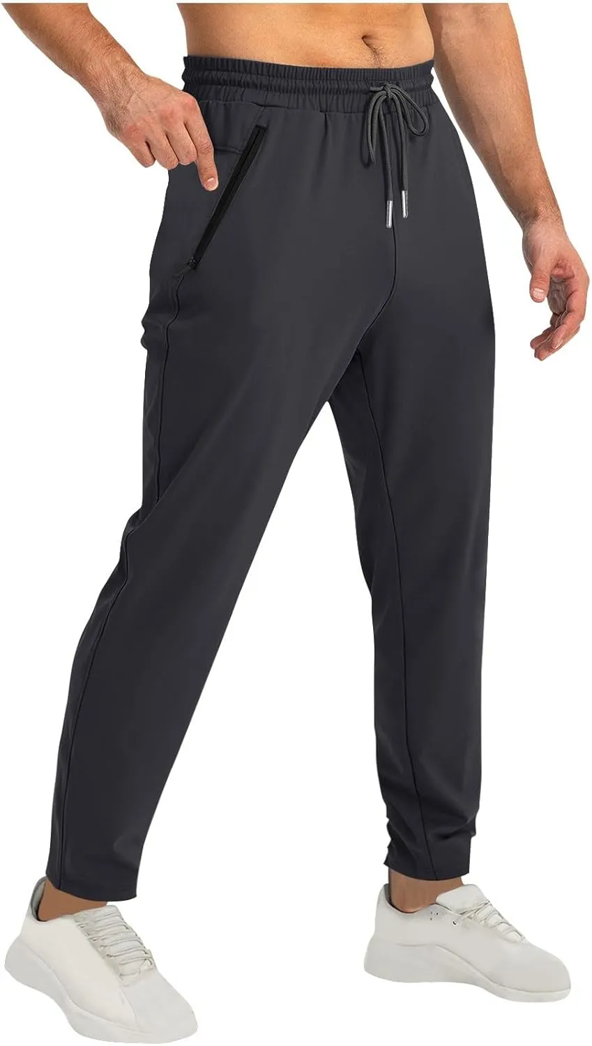 Mens Joggers Athletic Lightweight Active Sweatpants Drawstring Trendy Travel Casual Sport Running Pants with Pockets