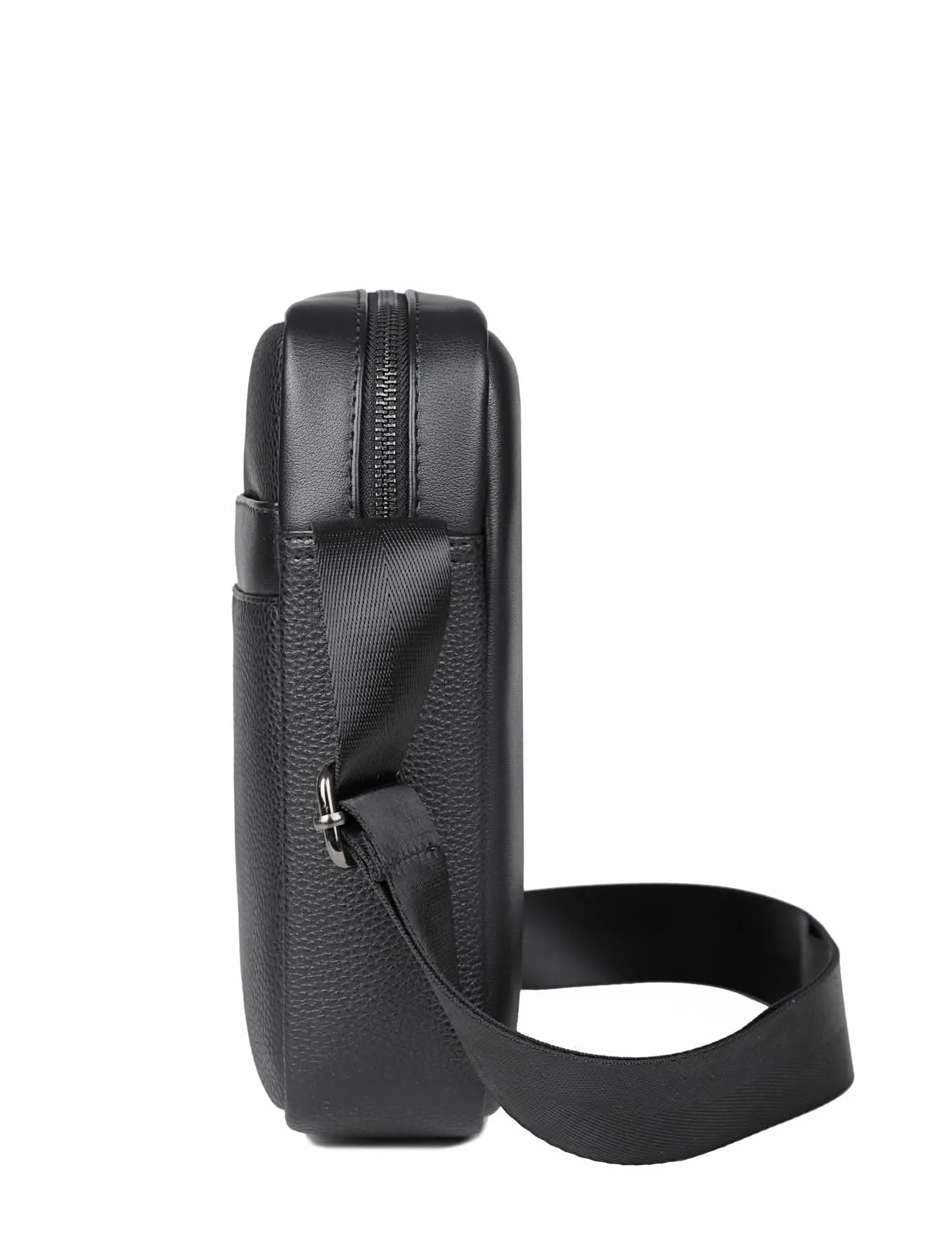 Men's PU Leather Shoulder Messenger Bag – 8-Inch Crossbody Bag