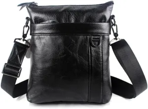 Men's Vintage Cowhide Leather Voyager Small Messenger Bag