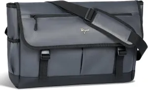 Messenger Laptop Bag, Durable Shoulder Bag for Men & Women, Waterproof & Stylish 15.6 Inch Laptop Case, Large Computer Bags with Crossbody Strap, Perfect Work & School Bag, Silver Grey