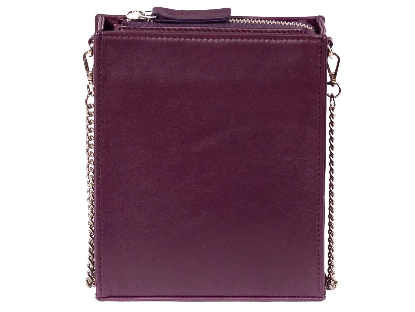 Messenger Studded Handbag in Deep Purple