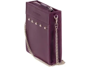 Messenger Studded Handbag in Deep Purple