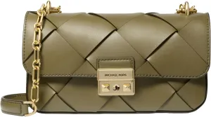Michael Kors Tribeca Small Woven Convertible Chain Shoulder Bag