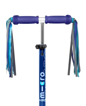 Micro Blue Reflective Ribbons Handlebar