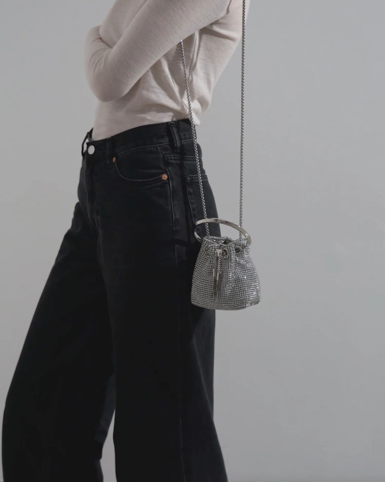 Micro Bon Bon silver bag