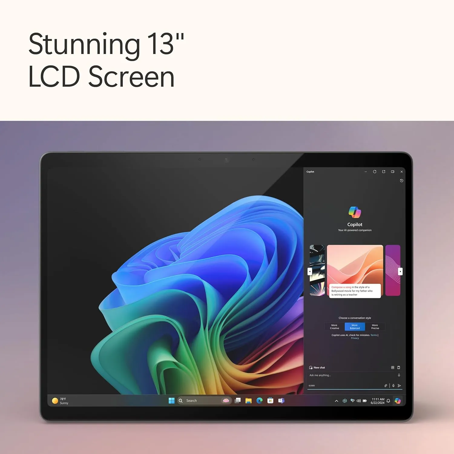 Microsoft Surface Pro 2-in-1 Laptop/Tablet (2024), Windows 11 Copilot  PC, 13" Touchscreen Display, Snapdragon X Plus (10 Core), 16GB RAM, 512GB Storage, Black