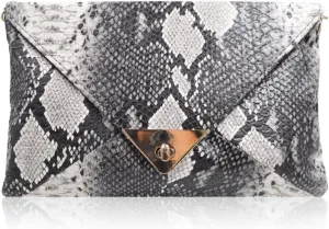 Mily Women's Clutch Bag Messenger Shoulder Handbag Tote Bag Purse-Snakeskin clutch Envelope