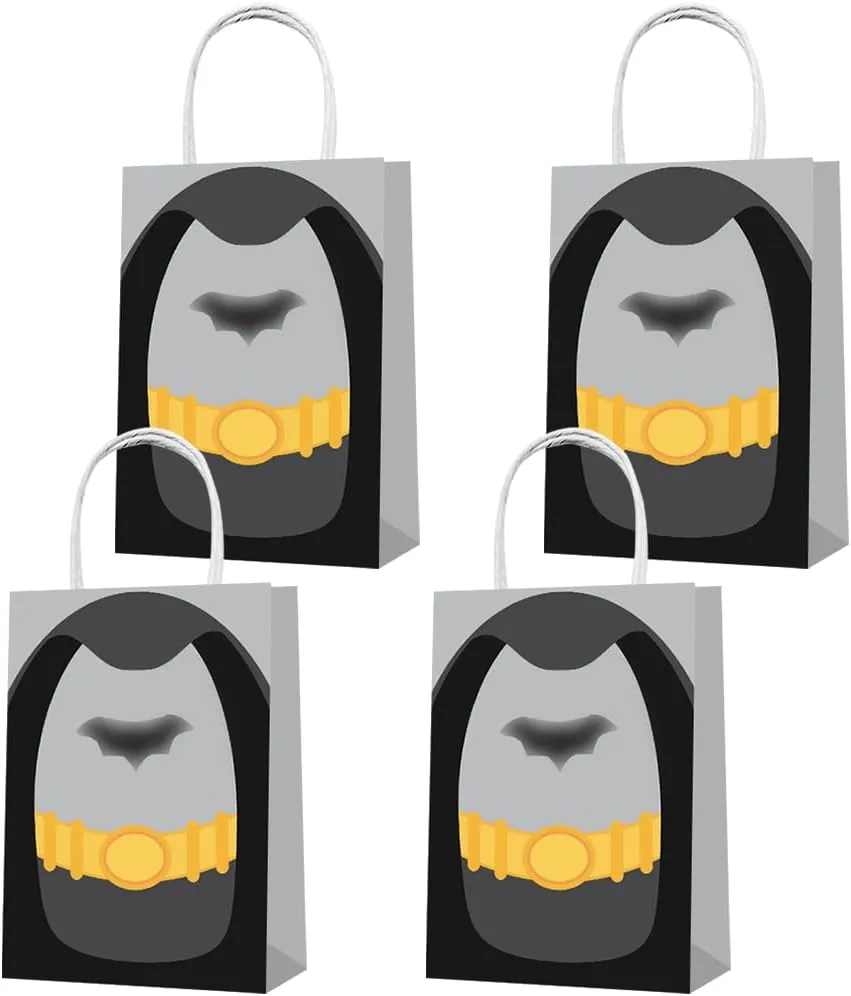 Minamihong Party Favor Bags 16PCS for Hero Man Gift Goodie Treat Candy Bags for Hero Man Themed Birthday Party Supplies Decorations